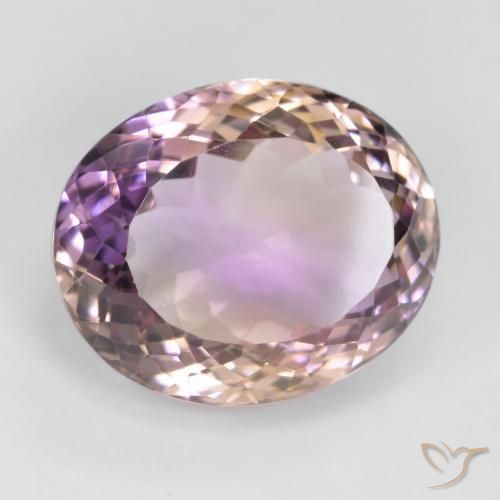 17.30 ct Bi-color Ametrine Stone, Natural Ametrine in Oval Facet Shape for Sale