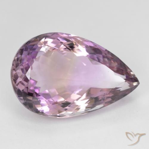 16.24 ct Bi-color Ametrine Stone, Natural Ametrine in Pear Facet Shape for Sale
