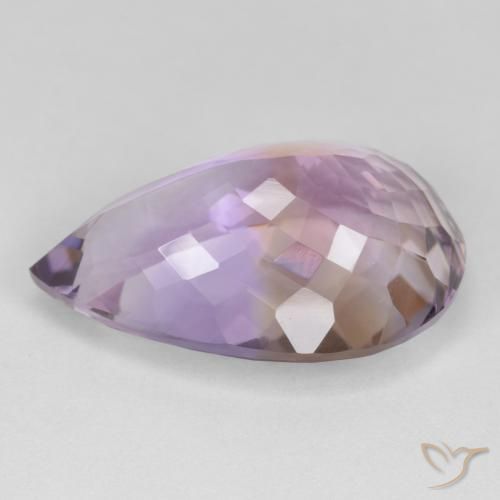 Ametrine Gemstone in 21.8 x 14.1 mm Size for Sale, Ametrine Stone in Bi-color Color