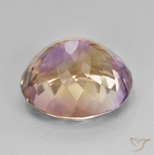 Ametrine Gemstone in 16.7 x 14.5 mm Size for Sale, Ametrine Stone in Bi-color Color