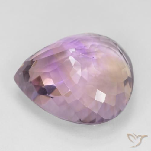 Ametrine Gemstone in 21.8 x 20.2 mm Size for Sale, Ametrine Stone in Bi-color Color