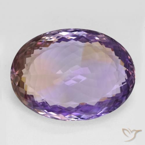 22,6 x 16,8mm ametrino bicolore taglio ovale dal Brasile, peso di 25,38 ct, pietra preziosa naturale non trattati in purezza VVS-VS, 1 pezzo Ametrine Ovale taglio portoghese - Colore: Bi-Colore, durezza Mohs di 7 adatto per gioielli da indossare ogni giorno , Photo A