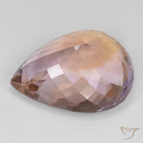 Ametrine Gemstone in 20.7 x 16.9 mm Size for Sale, Ametrine Stone in Bi-color Color