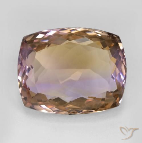 Двуцветный Аметрин Камень - 18.7ct Огранка Подушечка (ID: 596682)