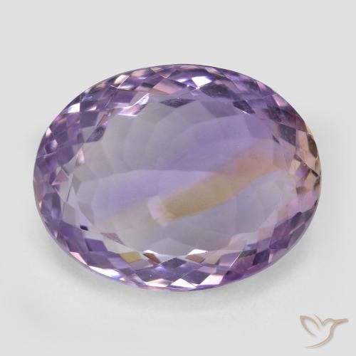 23.95 ct Bi-color Ametrine, 19.6 x 15.4 mm Oval Cut From Brazil, Photo A