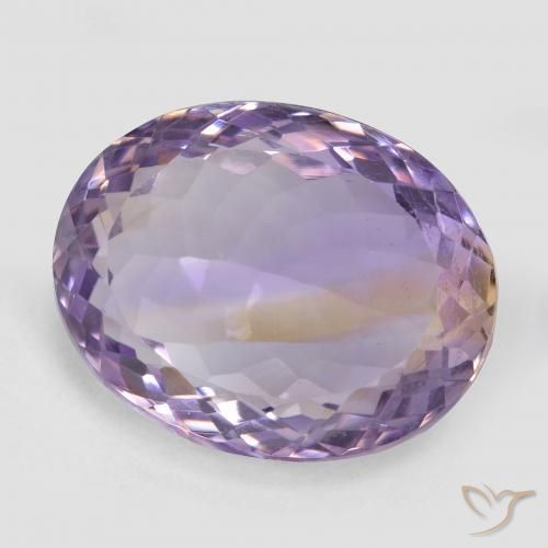 23.95 ct Bi-color Ametrine Stone, Natural Ametrine in Oval Facet Shape for Sale