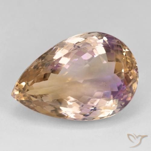 20.76ct Natural Bi-color Ametrine, Pear Shape, VVS-VS