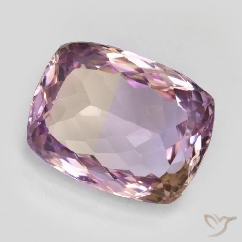 15.68 ct Bi-color Ametrine Stone, Natural Ametrine in Cushion-Cut Shape for Sale