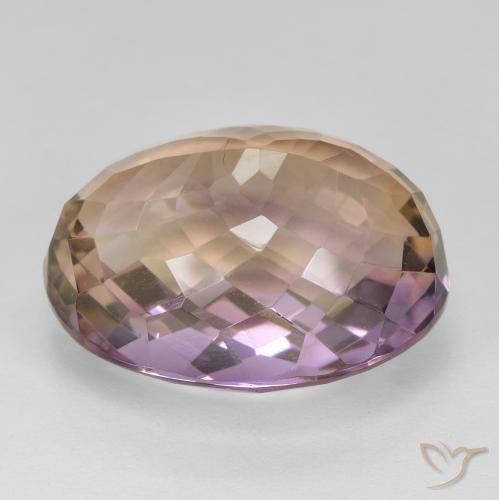 Ametrine Gemstone in 18.8 x 15 mm Size for Sale, Ametrine Stone in Bi-color Color