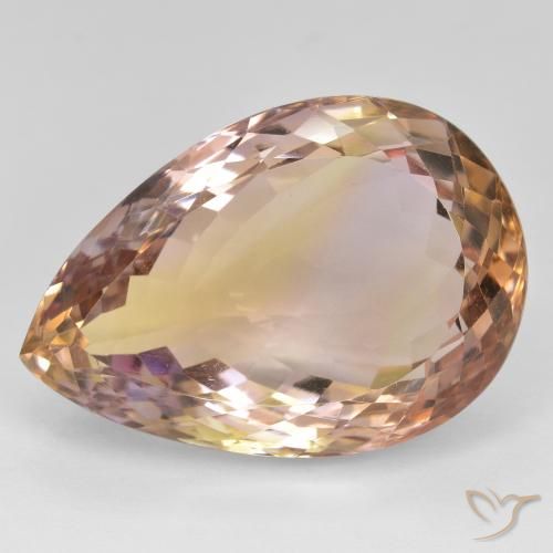 28.98ct Natural Bi-color Ametrine, Pear Shape, VVS-VS