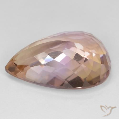 Ametrine Gemstone in 22.3 x 15.5 mm Size for Sale, Ametrine Stone in Bi-color Color