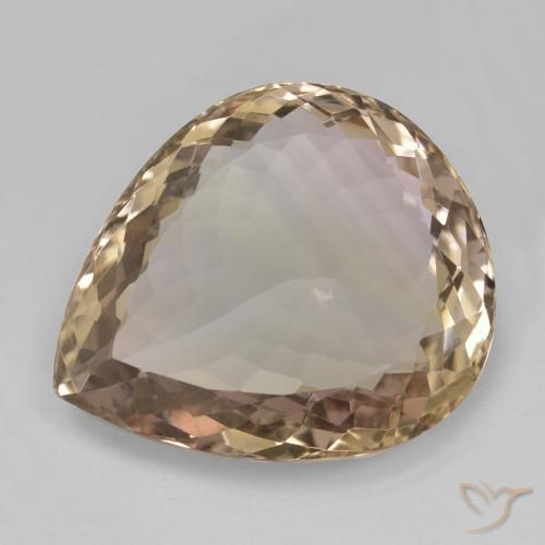 23.48 ct Bi-color Ametrine Gemstone, Ametrine Gem in Pear Facet Shape for Sale.