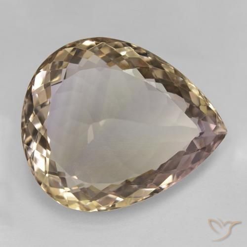 23.48 ct Bi-color Ametrine Stone, Natural Ametrine in Pear Facet Shape for Sale