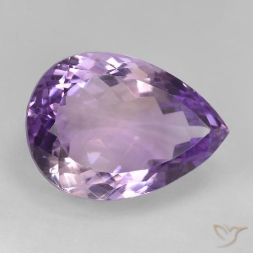 19.30 ct Bi-color Ametrine Stone, Natural Ametrine in Pear Facet Shape for Sale
