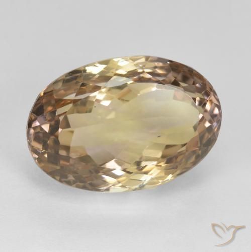 14.06 ct Bi-color Ametrine Stone, Natural Ametrine in Oval Facet Shape for Sale