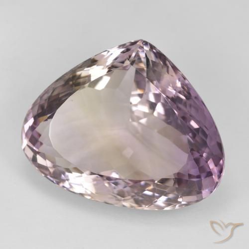 25.90 ct Bi-color Ametrine Stone, Natural Ametrine in Pear Facet Shape for Sale