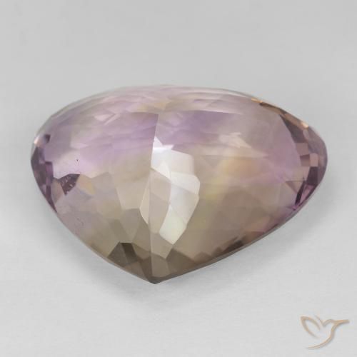 Ametrine Gemstone in 22.8 x 18.3 mm Size for Sale, Ametrine Stone in Bi-color Color