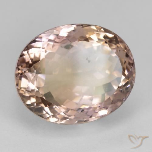 22.23 ct Bi-color Ametrine Stone, Natural Ametrine in Oval Facet Shape for Sale