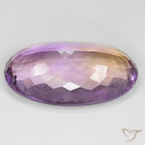Ametrine Gemstone in 26 x 15.5 mm Size for Sale, Ametrine Stone in Bi-color Color