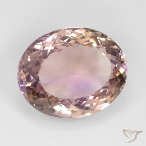 19.11 ct Bi-color Ametrine Stone, Natural Ametrine in Oval Facet Shape for Sale