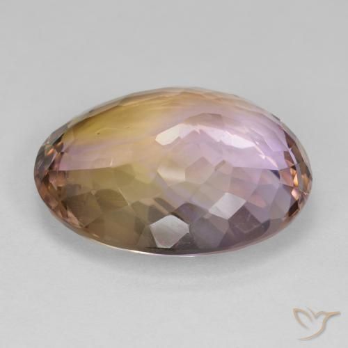 Ametrine Gemstone in 21.7 x 17.9 mm Size for Sale, Ametrine Stone in Bi-color Color