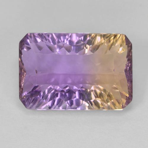 Amétrine Octogone / coupe Émeraude en damier des États-Unis 6,2 ct, dimension 14,2 x 9,7mm, pureté vvs-vs, pierre gemme naturelle Non traité, 1 pièce d'amétrine de couleur Bicolore, dureté Mohs de 7 convient aux bijoux de tous les jours, pierre de sagesse, Photo A