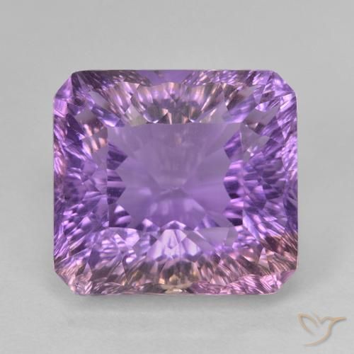 8.84 ct Bi-color Ametrine, 12.6 x 11.6 mm Octagon Concave Cut From Brazil, Photo A