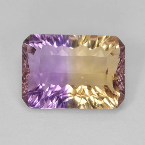 Amétrine Bicolore octagon concave cut 13,5 x 9,8mm du Brésil, poids de 5,39 ct, pierre gemme naturelle Non traité de pureté vvs-vs, 1 pièce d'amétrine, couleur : Bicolore, dureté de Mohs de 7 convient aux bijoux de tous les jours, pierre de sagesse, Photo A