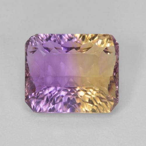 出售5,36 克拉八边形双色紫黄晶, 14,5 x 8 mm 毫米| GemSelect
