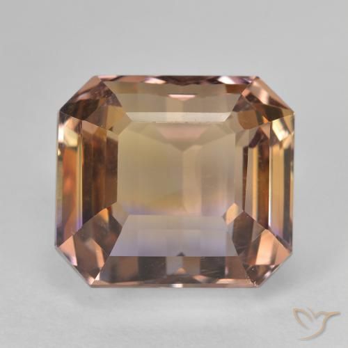 12.4 x 11.2mm Octagon Step Cut Bi-color Ametrine from Brazil, Weight of 10.38ct, Natural untreated Gemstone in VVS-VS Clarity, 1pc Ametrine - Color: Bi-color, Mohs Hardness of 7 suitable for daily wear jewelry, Photo A