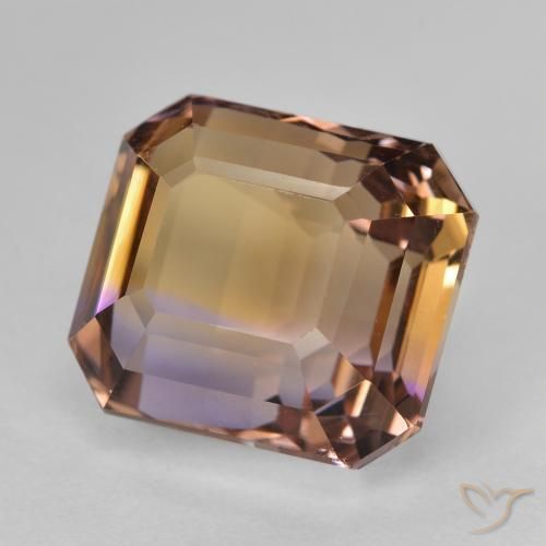 10.38 ct Bi-color Ametrine Stone, Natural Ametrine in Octagon Step Cut Shape for Sale