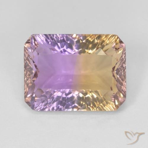 13,9 x 10,5mm ametrino bicolore taglio ottagonale dal Brasile, peso di 7,47 ct, pietra preziosa naturale non trattati in purezza VVS-VS, 1 pezzo Ametrine Ottagono taglio concavo - Colore: Bi-Colore, durezza Mohs di 7 adatto per gioielli da indossare ogni giorno , Photo A