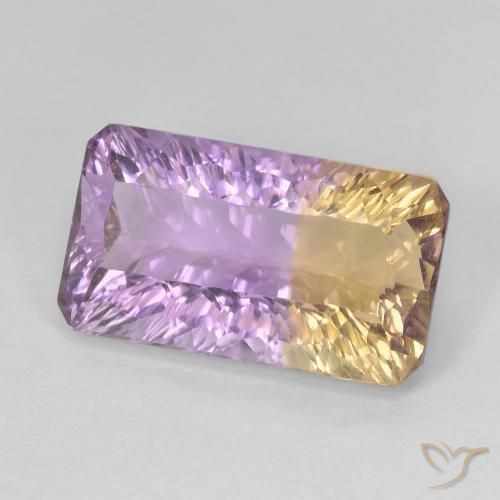 6.56 ct Bi-color Ametrine Stone, Natural Ametrine in Octagon Concave Cut Shape for Sale