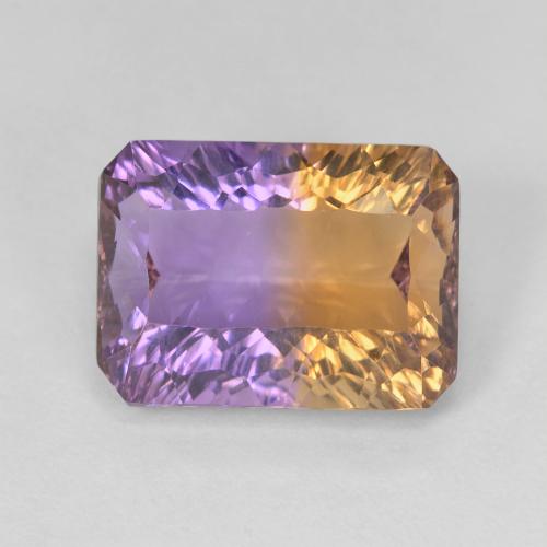 Amétrine Bicolore octagon concave cut 5,8 ct du Brésil, dimension 12,7 x 9,4mm, pierre gemme naturelle Non traité, pureté vvs-vs, 1 pièce Amétrine de couleur Bicolore, dureté Mohs de 7 convient aux bijoux de tous les jours, pierre de sagesse, Photo A