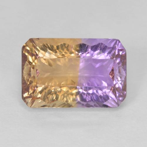 Ametrine bicolore taglio ottagonale da 5,7 ct dal Brasile, dimensione 13 x 8,6mm, pietra preziosa naturale non trattati , purezza VVS-VS, Ametrine Ottagono taglio concavo da 1 pz, durezza Mohs di 7 adatto per gioielli da indossare ogni giorno, Photo A