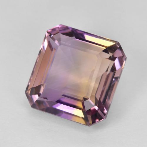 出售5,88 克拉八边形双色紫黄晶, 10,9 x 10,5 mm 毫米| GemSelect