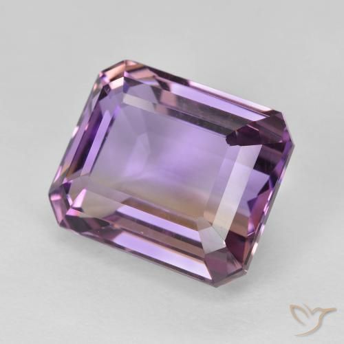 8.50 ct Bi-color Ametrine Stone, Natural Ametrine in Octagon Step Cut Shape for Sale