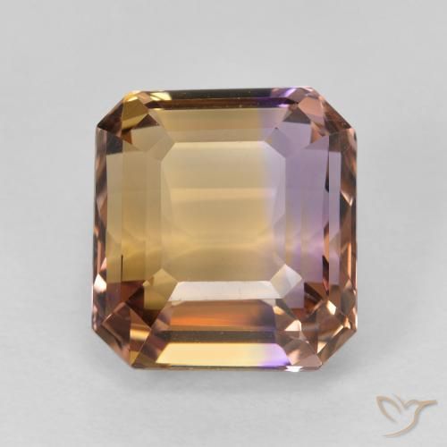 6.31 ct Bi-color Ametrine, 10.8 x 9.8 mm Octagon Cut From Brazil, Photo A