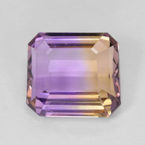 Amétrine Bicolore Octogone / coupe Émeraude 5,52 ct du Brésil, Dimension 11,2 x 10,2mm, Pierre gemme naturelle Non traité, pureté vvs-vs, 1 pièce d'amétrine octagon step cut, dureté de Mohs de 7 convient aux bijoux de tous les jours, pierre de sagesse, Photo A