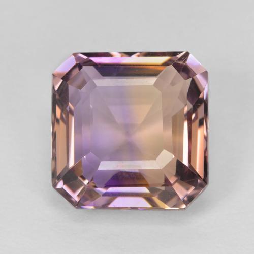 Amétrine Bicolore octagon step cut 11 x 10,7mm du Brésil, poids de 6,21 ct, pierre gemme naturelle Non traité de pureté vvs-vs, 1 pièce d'amétrine, couleur : Bicolore, dureté de Mohs de 7 convient aux bijoux de tous les jours, pierre de sagesse, Photo A