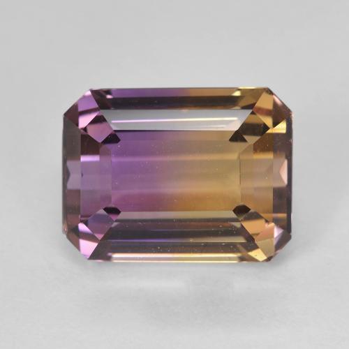 Ametrina Bicolor Corte octagonal de 6.45 ct de Brasil, dimensión 11,8 x 8,9mm, piedra preciosa natural No tratado, claridad vvs, Ametrina de 1 pieza en color Bicolor, dureza Mohs de 7 Adecuado para joyas de uso diario, Photo A