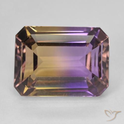 8.84ct Octagon Step Cut Bi-color Ametrine from Brazil, Dimension 13.8 x 10.2mm, VVS-VS Clarity, Natural untreated gemstone, 1pc Ametrine in Bi-color Color, Mohs Hardness of 7 suitable for daily wear jewelry, Photo A