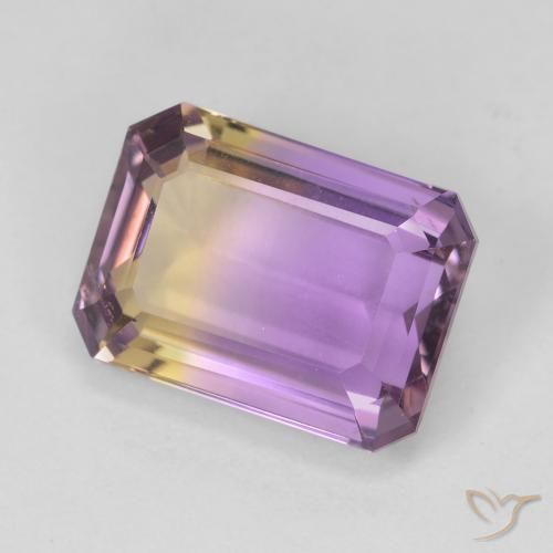 4.76 ct Bi-color Ametrine Stone, Natural Ametrine in Octagon Step Cut Shape for Sale