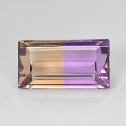 Ametrina Bicolor Corte Baguette de 13,9 x 7,5mm de Brasil, peso de 4.96 ct, piedra preciosa natural No tratado en vvs Clarity, Ametrina Faceta en Estilo Baguette de 1 pieza - Color: Bicolor, dureza Mohs de 7 Adecuado para joyas de uso diario, Photo A