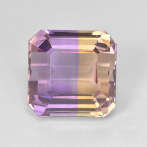 Amétrine Octogone / coupe Émeraude en damier des États-Unis 8,22 ct, dimension 11,1 x 10,9mm, pureté vvs, pierre gemme naturelle Non traité, 1 pièce d'amétrine de couleur Bicolore, dureté Mohs de 7 convient aux bijoux de tous les jours, pierre de sagesse, Photo A