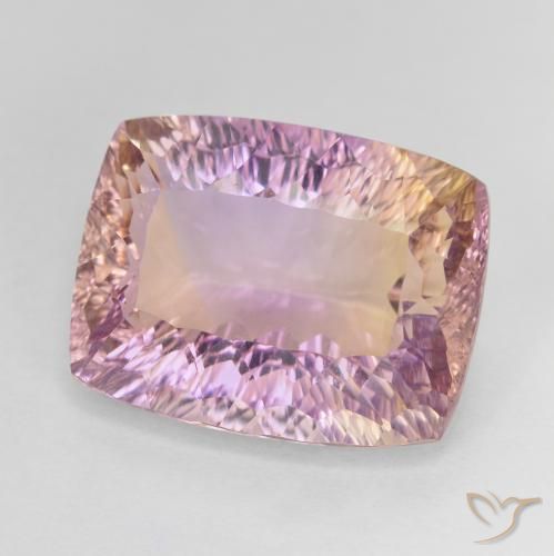 12.54 ct Bi-color Ametrine Stone, Natural Ametrine in Cushion Concave Cut Shape for Sale