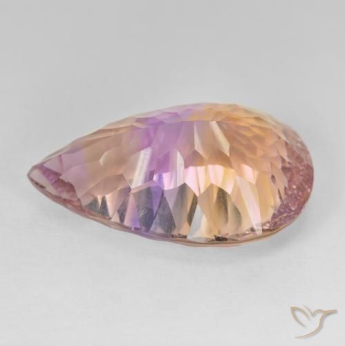 Ametrine Gemstone in 22.6 x 14.6 mm Size for Sale, Ametrine Stone in Bi-color Color