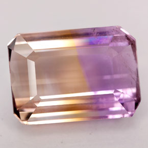 16.32 ct Yellow Ametrine Gemstone, Ametrine Gem in Octagon Facet Shape for Sale.