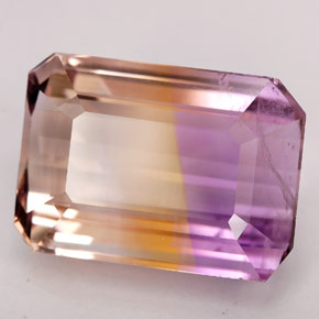16.32 ct Yellow Ametrine Stone, Natural Ametrine in Octagon Facet Shape for Sale