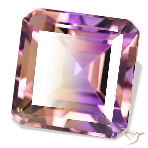 36.92 ct Bi-color Ametrine Stone, Natural Ametrine in Octagon Step Cut Shape for Sale